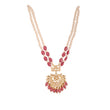 Gulnaar Ruby & Polki Silver Pearl Necklace