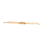 Navratna Silver Flexible Bracelet with Pearls