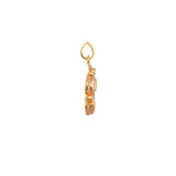 Noor Floral Polki Silver Pendant Set