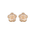 Noor Floral Polki Silver Earrings