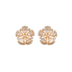 Noor Floral Polki Silver Pendant Set