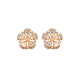 Noor Floral Polki Silver Pendant Set