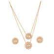 Noor Bloom Polki Layered Silver Necklace Set (2 Strings)