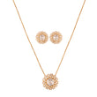 Noor Bloom Polki Silver Chain Necklace Set